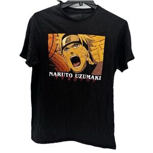 Anime Naruto Uzumaki T Shirt  Naruto Shippuden Collection Black Size Medium